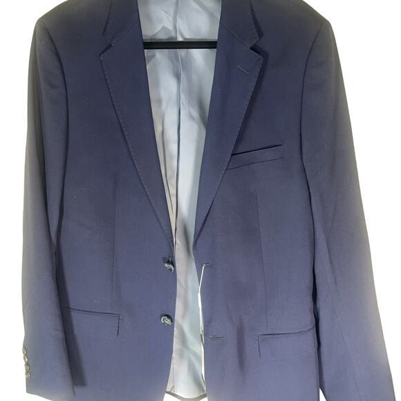 New Suit Shop Blue Sport Jacket 40long Slim Fit - Picture 1 of 5